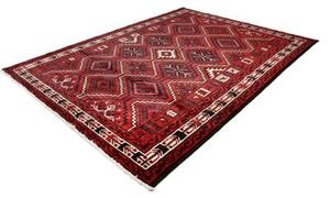 Tappeto Lori Geometrico Rosso Blu Scuro 226x306 Cm