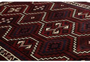 Tappeto Lori Geometrico Rosso Scuro Nero 170x262 Cm