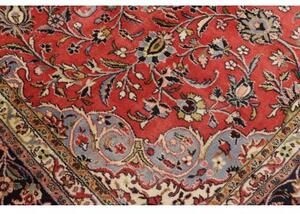 Tappeto Hamadan Fine Medaglione Floreale Rosso Blu Scuro 210x324 Cm