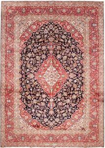 Tappeto Ardakan Medaglione Floreale Rosso Blu Scuro 295x422 Cm