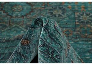 Tappeto Kairo Geometrico Verde Petrolio Bronzo 148x189 Cm