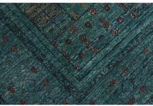 Tappeto Kairo Geometrico Verde Petrolio Bronzo 148x189 Cm