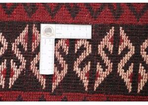 Tappeto Lori Geometrico Rosso Scuro Nero 212x318 Cm