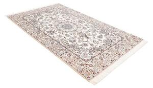 Tappeto Nain 9la Medaglione Floreale Avorio Azzurro 140x225 Cm