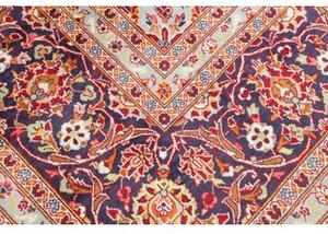 Tappeto Kashan Medaglione Floreale Blu Scuro Rosso 300x428 Cm