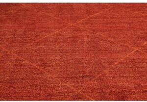 Tappeto Berbero Geometrico Rosso Azzurro 278x373 Cm