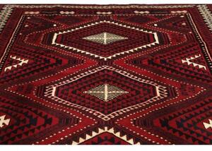 Tappeto Lori Geometrico Rosso Scuro Nero 212x318 Cm