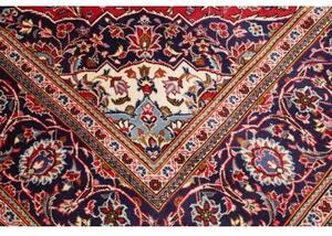 Tappeto Ardakan Medaglione Floreale Rosso Blu Scuro 200x315 Cm
