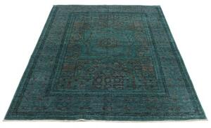 Tappeto Kairo Geometrico Verde Petrolio Bronzo 148x189 Cm