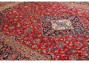 Tappeto Ardakan Medaglione Floreale Rosso Blu Scuro 253x353 Cm