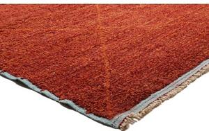 Tappeto Berbero Geometrico Rosso Azzurro 278x373 Cm