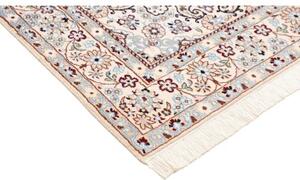 Tappeto Nain 9la Medaglione Floreale Avorio Azzurro 140x225 Cm