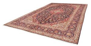 Tappeto Kashan Medaglione Floreale Blu Scuro Rosso 300x428 Cm