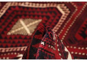 Tappeto Lori Geometrico Rosso Scuro Nero 212x318 Cm