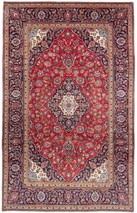 Tappeto Ardakan Medaglione Floreale Rosso Blu Scuro 200x315 Cm