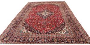 Tappeto Ardakan Medaglione Floreale Rosso Blu Scuro 253x353 Cm