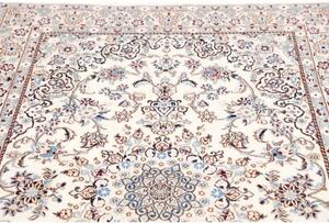 Tappeto Nain 9la Medaglione Floreale Avorio Azzurro 140x225 Cm