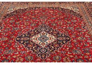 Tappeto Ardakan Medaglione Floreale Rosso Blu Scuro 253x353 Cm