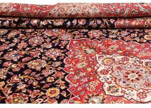 Tappeto Ardakan Medaglione Floreale Rosso Blu Scuro 295x422 Cm