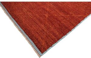 Tappeto Berbero Geometrico Rosso Azzurro 278x373 Cm