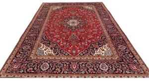 Tappeto Ardakan Medaglione Floreale Rosso Blu Scuro 200x315 Cm