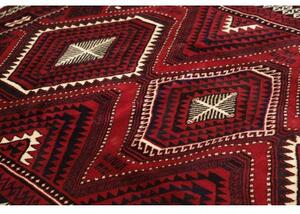 Tappeto Lori Geometrico Rosso Scuro Nero 212x318 Cm