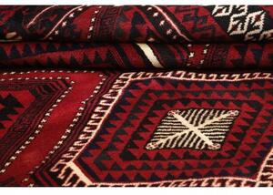 Tappeto Lori Geometrico Rosso Scuro Nero 212x318 Cm