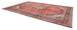 Tappeto Ardakan Medaglione Floreale Rosso Blu Scuro 303x448 Cm