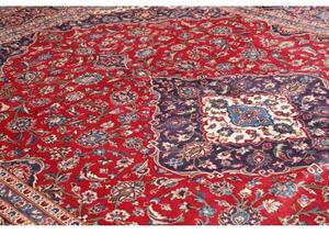 Tappeto Ardakan Medaglione Floreale Rosso Blu Scuro 297x408 Cm