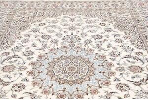 Tappeto Nain 9la Medaglione Floreale Avorio Blu 197x293 Cm