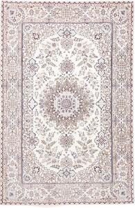 Tappeto Nain 9la Medaglione Floreale Avorio Blu Notte 200x310 Cm