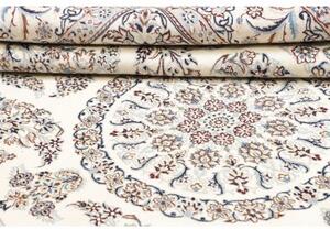 Tappeto Nain 9la Medaglione Floreale Avorio Blu 206x308 Cm