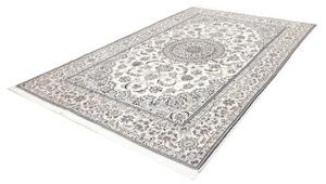 Tappeto Nain 9la Medaglione Floreale Avorio Blu 194x297 Cm