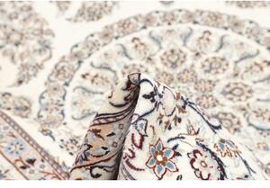 Tappeto Nain 9la Medaglione Floreale Avorio Blu 206x308 Cm