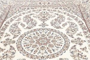 Tappeto Nain 9la Medaglione Floreale Avorio Blu 206x308 Cm