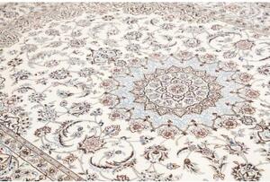 Tappeto Nain 9la Medaglione Floreale Avorio Blu 197x293 Cm