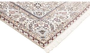 Tappeto Nain 9la Medaglione Floreale Avorio Blu Notte 200x310 Cm