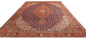 Tappeto Tabriz Stilizzato Rosso Mattone Blu Scuro 300x390 Cm