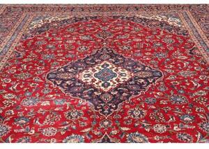 Tappeto Ardakan Medaglione Floreale Rosso Blu Scuro 297x408 Cm