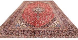 Tappeto Ardakan Medaglione Floreale Rosso Blu Scuro 303x448 Cm