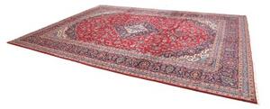 Tappeto Ardakan Medaglione Floreale Rosso Blu Scuro 297x408 Cm