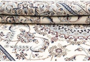 Tappeto Nain 9la Medaglione Floreale Avorio Blu 194x297 Cm