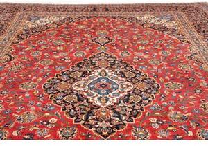 Tappeto Ardakan Medaglione Floreale Rosso Blu Scuro 303x448 Cm
