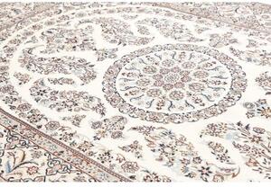 Tappeto Nain 9la Medaglione Floreale Avorio Blu 206x308 Cm