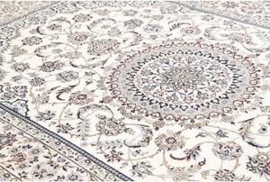 Tappeto Nain 9la Medaglione Floreale Avorio Blu 194x297 Cm