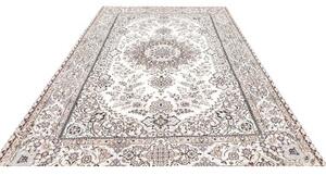 Tappeto Nain 9la Medaglione Floreale Avorio Blu Notte 200x310 Cm