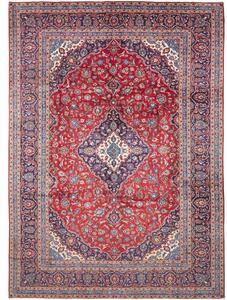 Tappeto Ardakan Medaglione Floreale Rosso Blu Scuro 297x408 Cm
