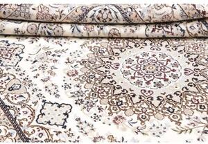 Tappeto Nain 9la Medaglione Floreale Avorio Blu Notte 200x310 Cm
