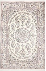 Tappeto Nain 9la Medaglione Floreale Avorio Blu 206x308 Cm