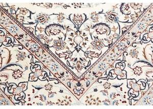Tappeto Nain 9la Medaglione Floreale Avorio Blu 206x308 Cm
